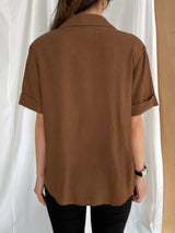 Buy SHEIN DAZY Patched Pocket Roll Up Sleeve Shirt in Pakistan