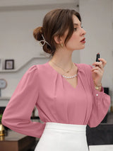 Buy Puff Sleeve Solid Blouse in Pakistan