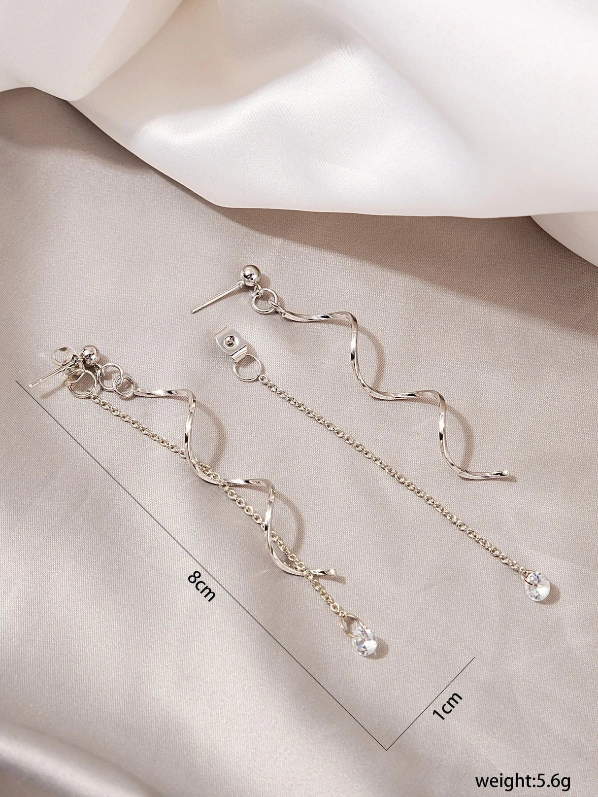 Buy Shein Rhinestone Decor Drop Earrings in Pakistan