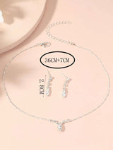 Buy Shein 3pcs Rhinestone Decor Jewelry Set in Pakistan