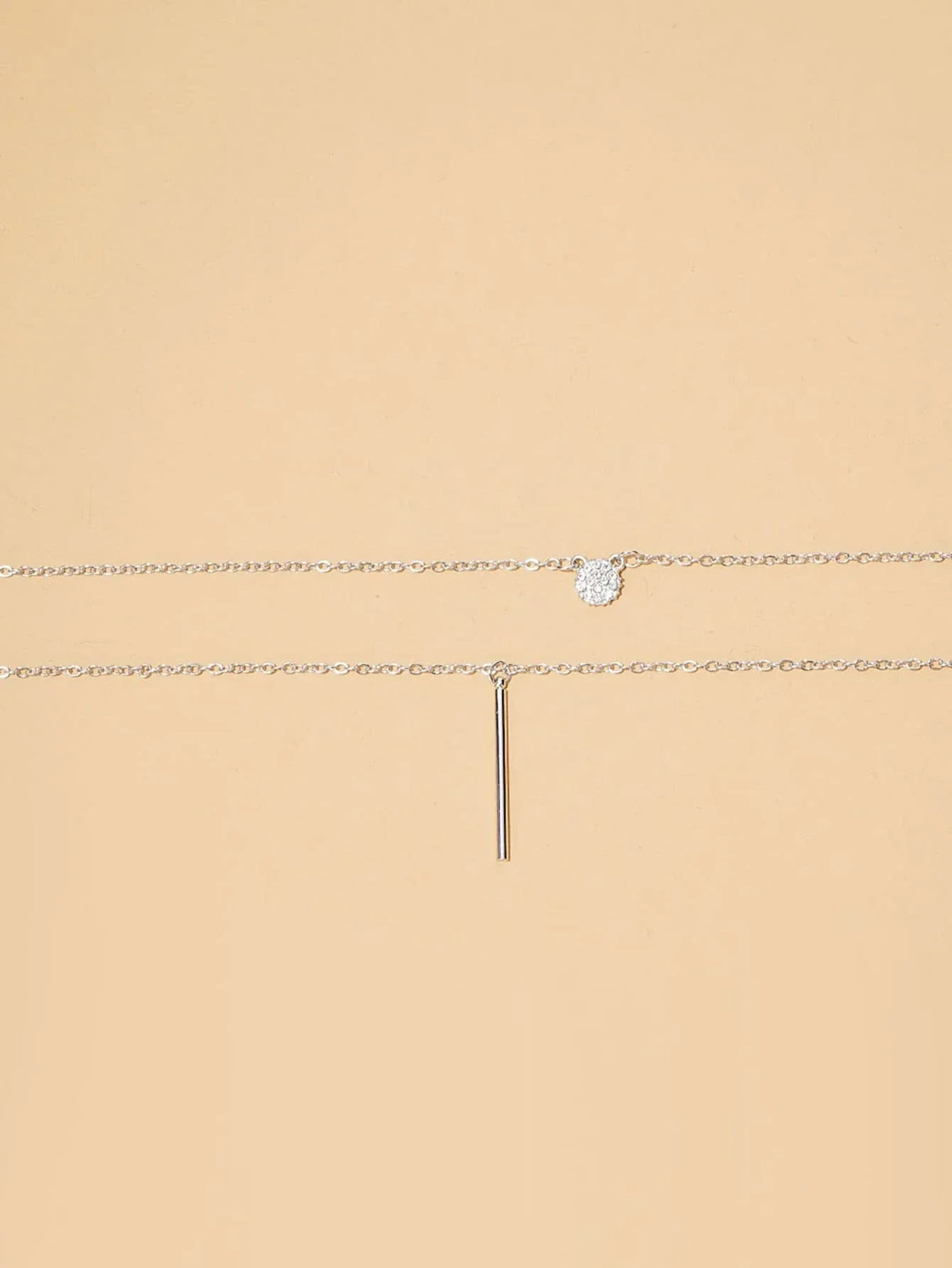 Buy Shein Geometric Charm Layered Necklace in Pakistan