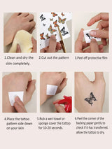 Buy SHEIN 1sheet Butterfly Pattern Tattoo Sticker in Pakistan