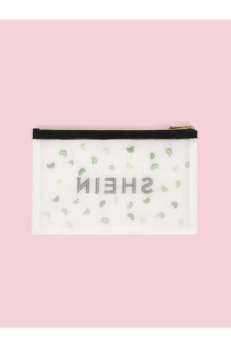 Buy SHEIN Letter Graphic Embroidery Detail Clutch in Pakistan