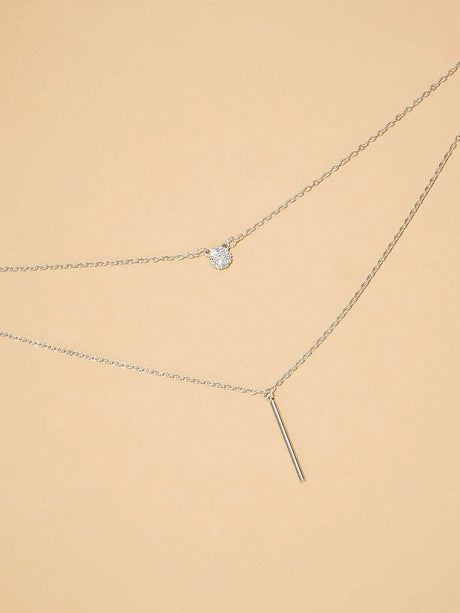 Buy Shein Geometric Charm Layered Necklace in Pakistan