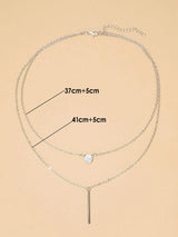 Buy Shein Geometric Charm Layered Necklace in Pakistan