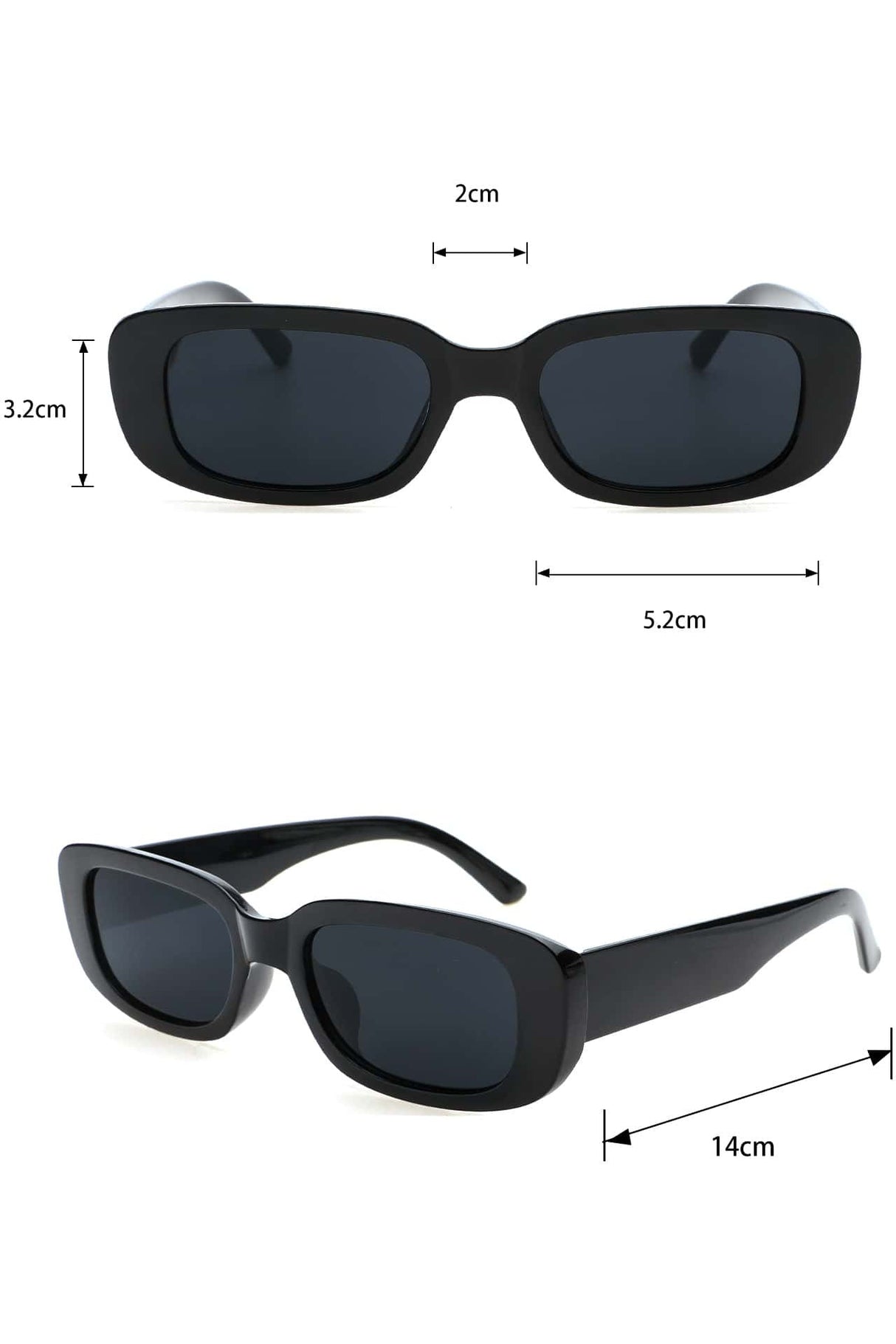 Buy Shein 2pairs Square Frame Fashion Glasses in Pakistan