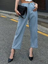 Buy Shein Dazy High Waist Straight Leg Pants Without Belt in Pakistan