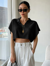 Buy SHEIN DAZY Batwing Sleeve Crop Knit Top in Pakistan
