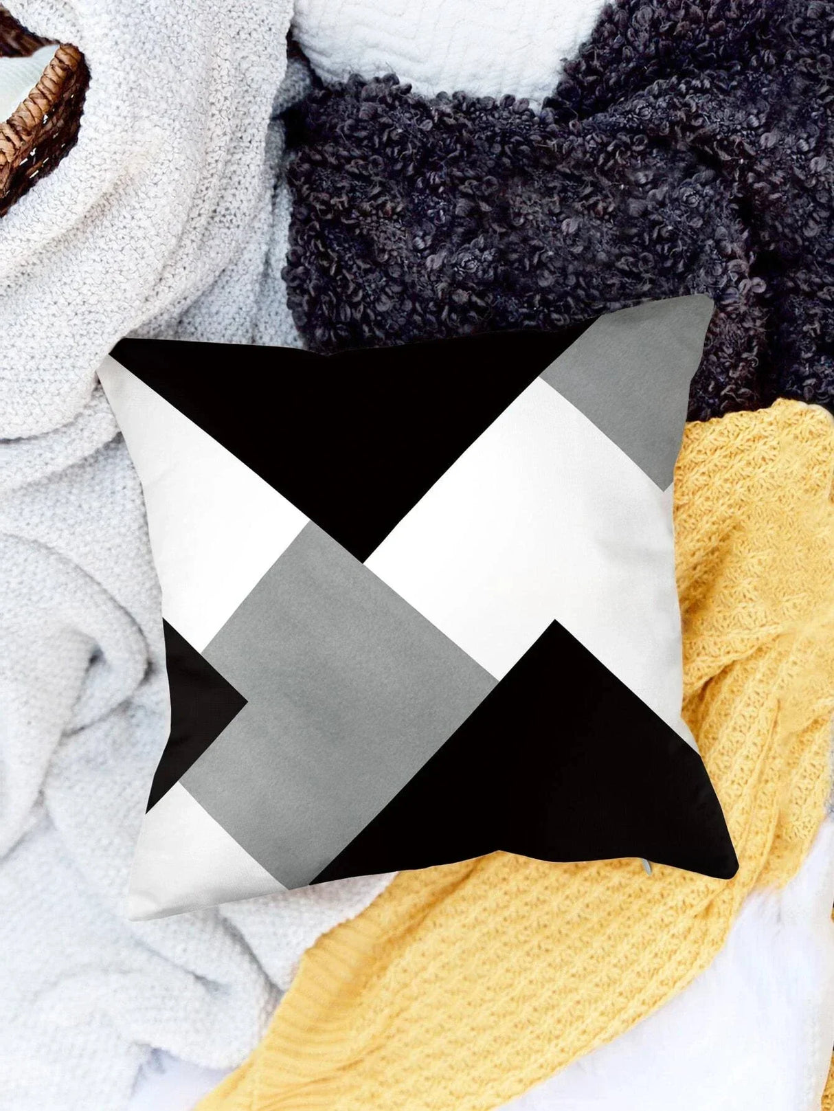 Buy Shein Colorblock Cushion Cover Without Filler in Pakistan
