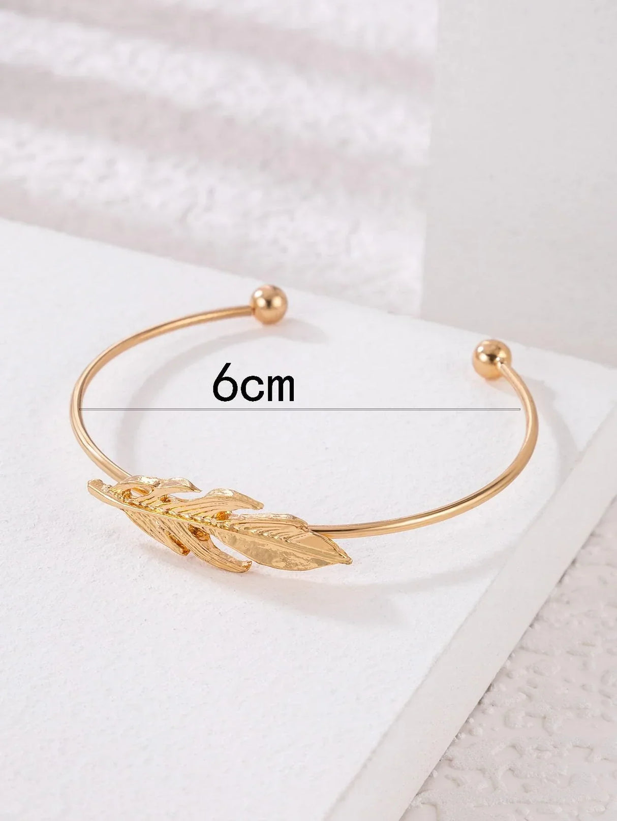 Buy Shein Leaf Decor Cuff Bangle in Pakistan