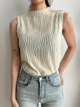 Buy SHEIN DAZY Stand Neck Solid Tank Top in Pakistan