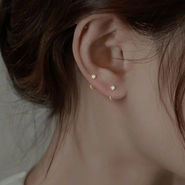 Buy Shein Rhinestone Decor Stud Earrings in Pakistan