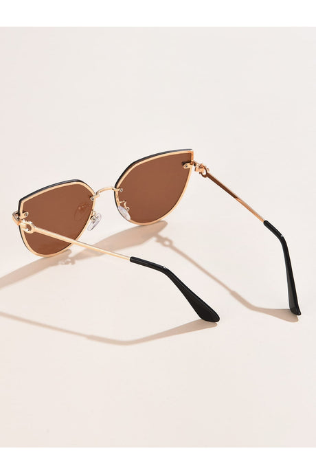 Buy Shein Cat Eye Fashion Glasses - Coffee Brown in Pakistan