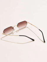 Buy Shein Geo Frame Rimless Fashion Glasses in Pakistan