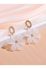 Buy Shein Rhinestone & Flower Decor Drop Earrings in Pakistan