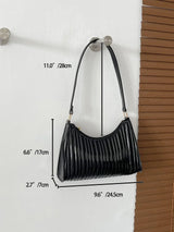 Buy Shein Geometric Embossed Zipper Baguette Bag in Pakistan