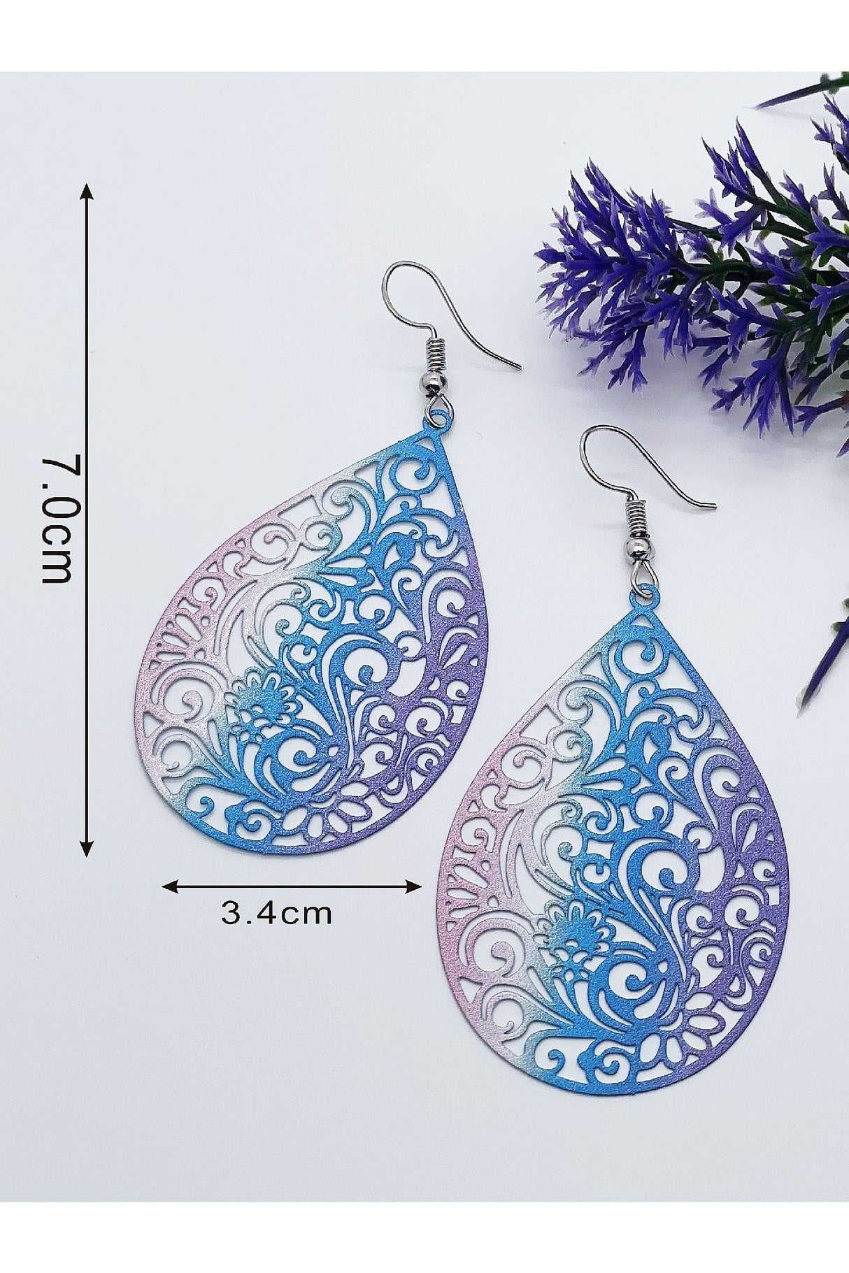 Buy Shein Hollow Out Water Drop Earrings in Pakistan