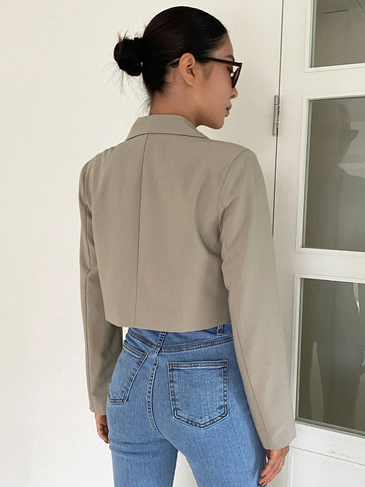 Buy SHEIN DAZY Single Button Crop Blazer in Pakistan