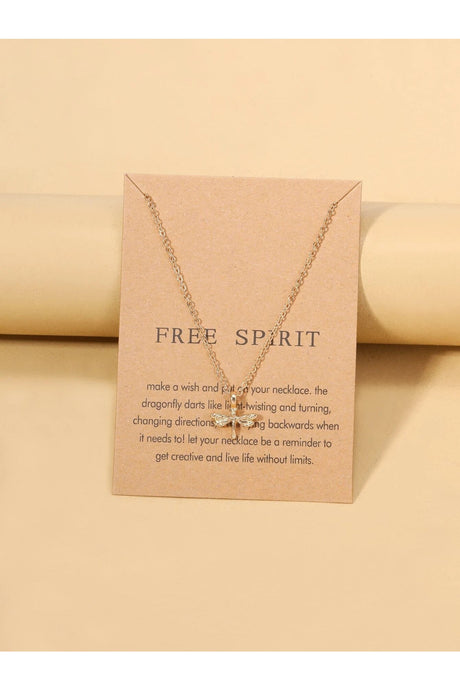 Buy Shein Dragonfly Pendant Necklace - Yellow Gold in Pakistan