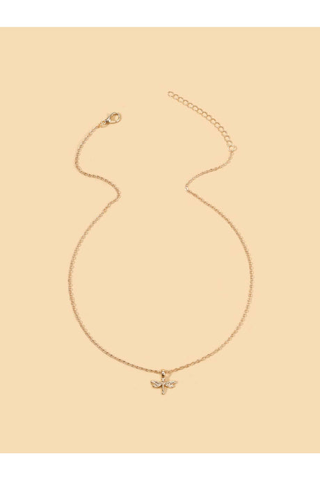 Buy Shein Dragonfly Pendant Necklace - Yellow Gold in Pakistan