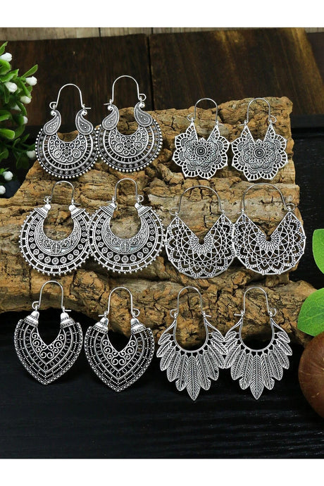 Buy SHEIN EMERY ROSE 6pairs Hollow Out Hoop Earrings in Pakistan