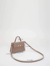 Buy SHEIN Mini Crocodile Embossed Twist Lock Flap Square Bag in Pakistan