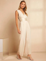 Buy SHEIN Belle Tie Back Wide Leg Jumpsuit in Pakistan