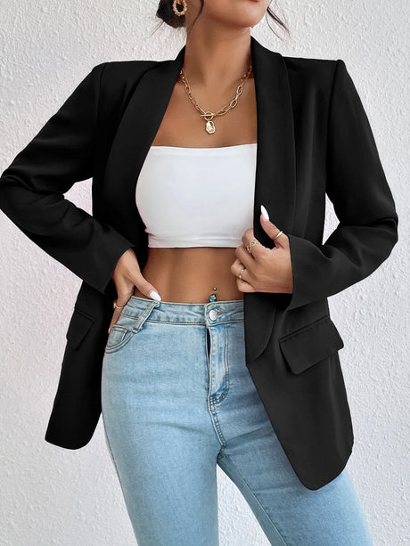 Buy SHEIN Unity Solid Shawl Collar Blazer in Pakistan