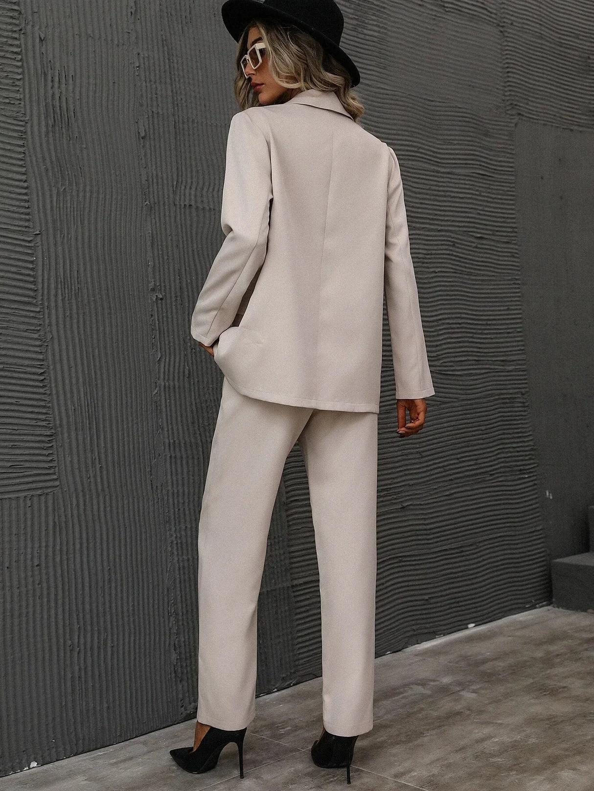 Buy SHEIN Single Button Lapel Collar Blazer & Tailored Pants in Pakistan