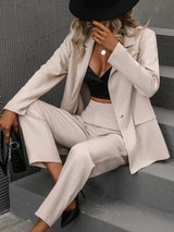 Buy SHEIN Single Button Lapel Collar Blazer & Tailored Pants in Pakistan