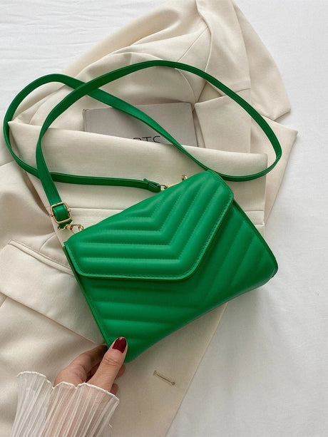 Buy SHEIN Mini Chevron Quilted Flap Square Bag in Pakistan