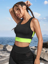 Buy Shein Color Block Cut Out Back Sports Tank Top in Pakistan