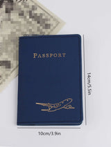 Buy SHEIN Metallic Airplane & Letter Graphic Passport Case in Pakistan