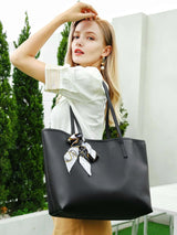 Buy SHEIN Twilly Scarf Decor Shoulder Tote Bag in Pakistan