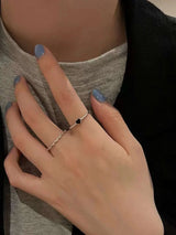 Buy Shein 2pcs Heart Decor Cuff Ring in Pakistan