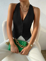 Buy Shein Bizwear Solid Button Front Waistcoat in Pakistan