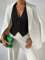 Buy Shein Bizwear Solid Button Front Waistcoat in Pakistan