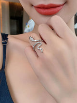 Buy Shein Cubic Zirconia Snake Design Wrap Ring in Pakistan