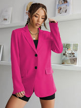 Buy Shein 1pc Lapel Collar Single Breasted Blazer in Pakistan