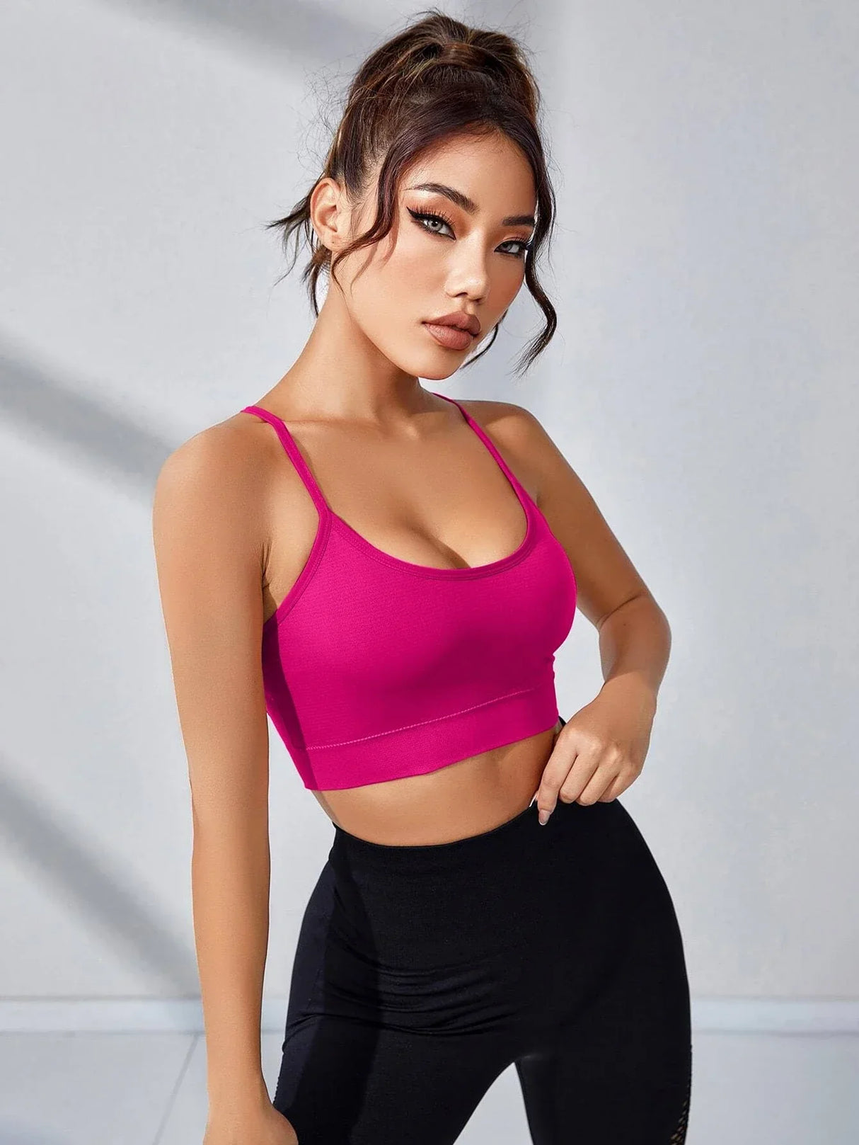 Buy SHEIN Crisscross Back Sports Bra in Pakistan