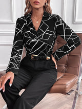 Buy Shein Geometric Print Blouse in Pakistan