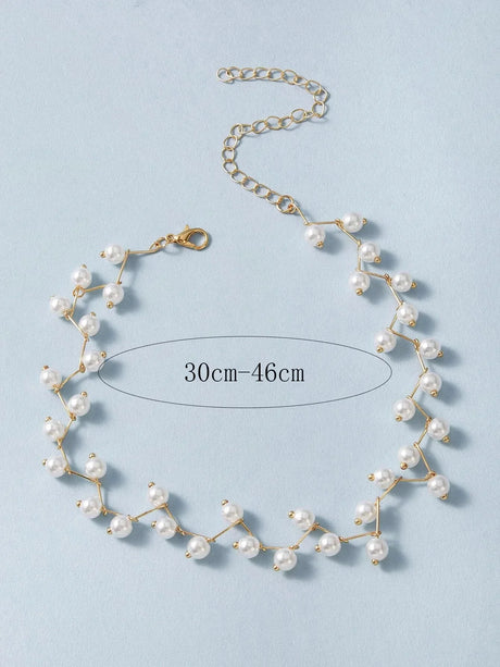 Buy Shein Faux Pearl Decor Choker in Pakistan