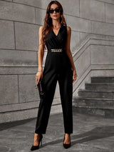 Buy SHEIN Solid Chain Detail Jumpsuit in Pakistan
