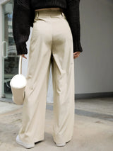 Buy Shein Dazy High Waist Fold Pleated Pants in Pakistan