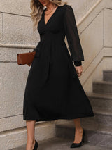 Buy Shein Polka Dot Bishop Sleeve A Line Dress in Pakistan