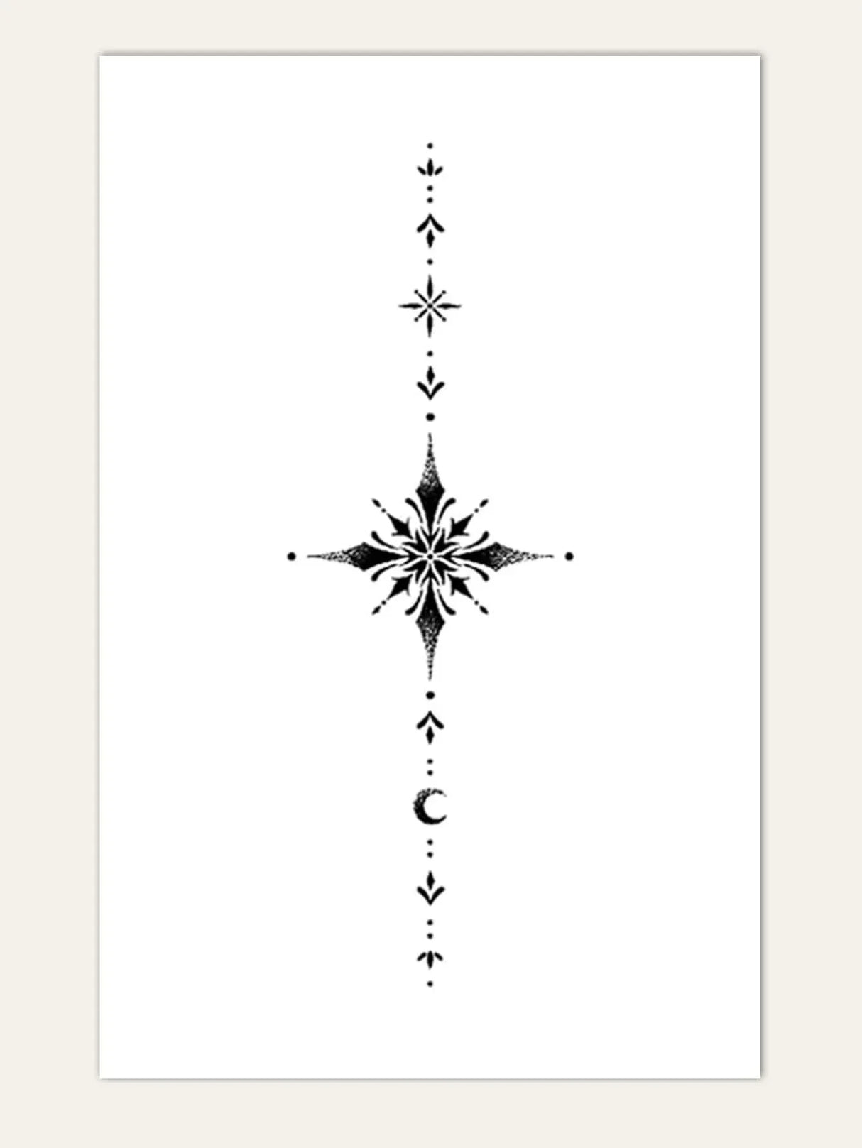 Buy SHEIN 1sheet Star & Moon Pattern Tattoo Sticker in Pakistan