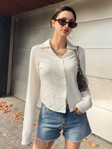 Buy SHEIN Solid Button Front Shirt in Pakistan