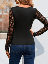 Buy SHEIN Contrast Lace Cut Out Front Top in Pakistan