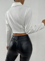 Buy Shein Zip Up Hanky Hem Blazer in Pakistan