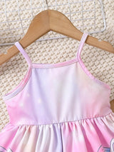 Buy SHEIN Baby Unicorn Print Tie Dye Cami Dress in Pakistan